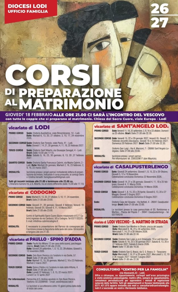 Locandina Corsi Matrimonio 2026-2027 – immagine Locandina Corsi Matrimonio 2026-2027