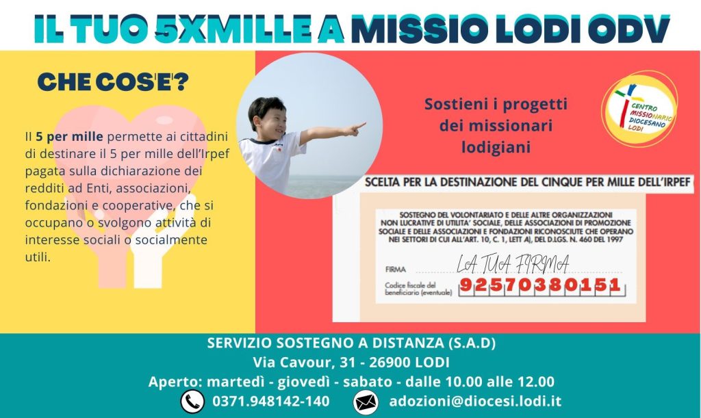 5X1000 - SOSTEGNO A DISTANZA - 1