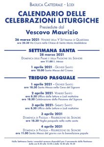 Calendario Settimana Santa 2021